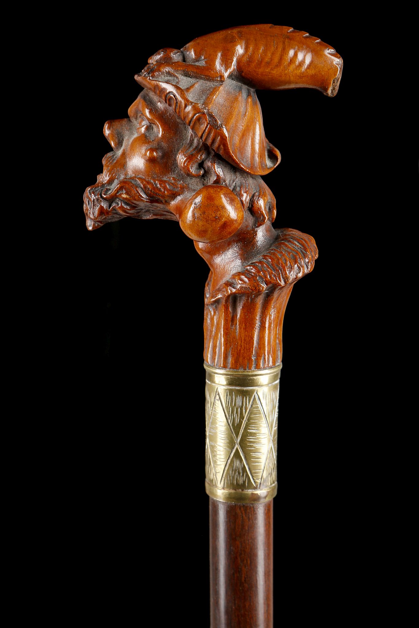 A 19TH CENTURY CONTINENTAL FIGURATIVE HANDLED CANE - Image 5 of 7