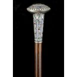 A FINE 19TH CENTURY RUSSIAN PARTRIDGE WOOD CANE wi