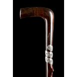 AN IRISH BLACKTHORN WALKING STICK. Circa 1900. Wit