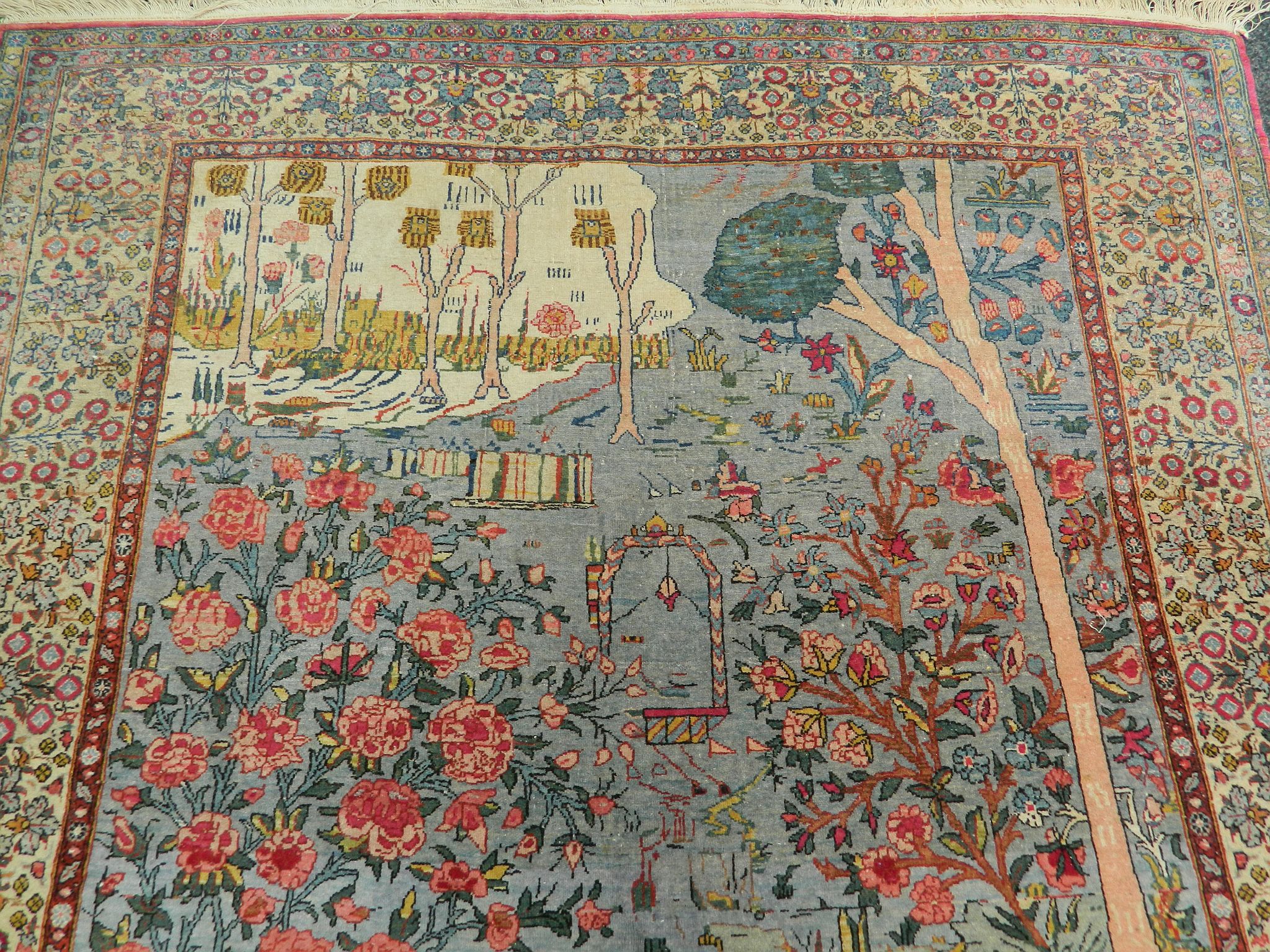 An early to mid 20th century Persian kirman laver - Image 4 of 5