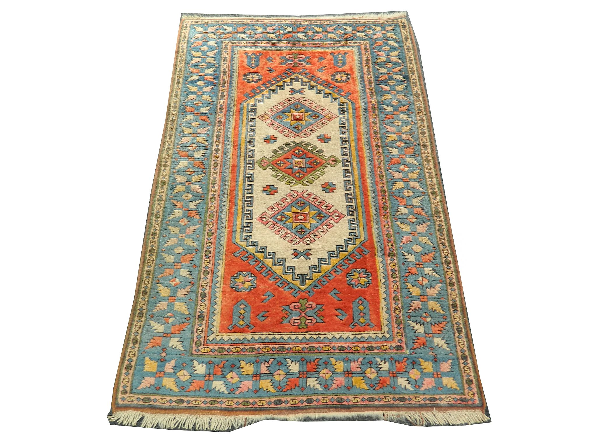 Turkish Konya rug, 2.09m x 1.30m, condition rating