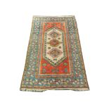 Turkish Konya rug, 2.09m x 1.30m, condition rating