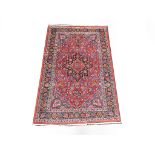 Persian meshed rug, 1.96m x 1.27m condition rating