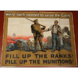 WWI recruitment poster 'We're both needed to serve