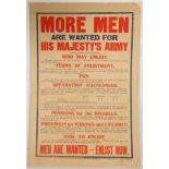 World War I enlistment recruiting poster, applied