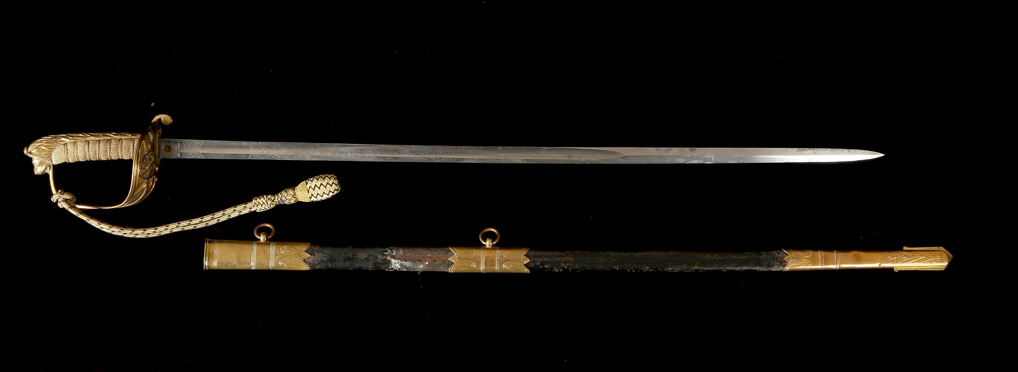 Royal Navy 1822 pattern Officer's dress sword, Geo - Image 2 of 9