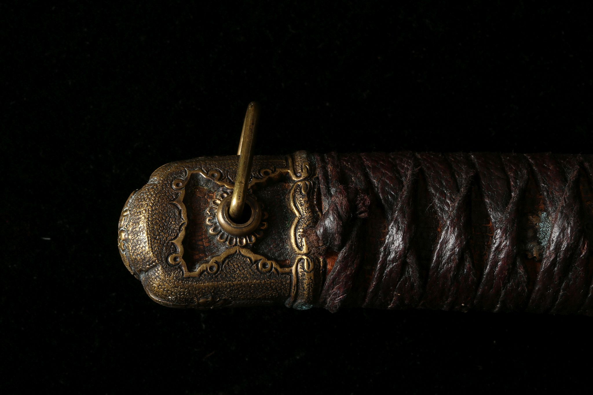 Japanese sword (shin-gunto) c.1930, brass floral d - Image 4 of 6