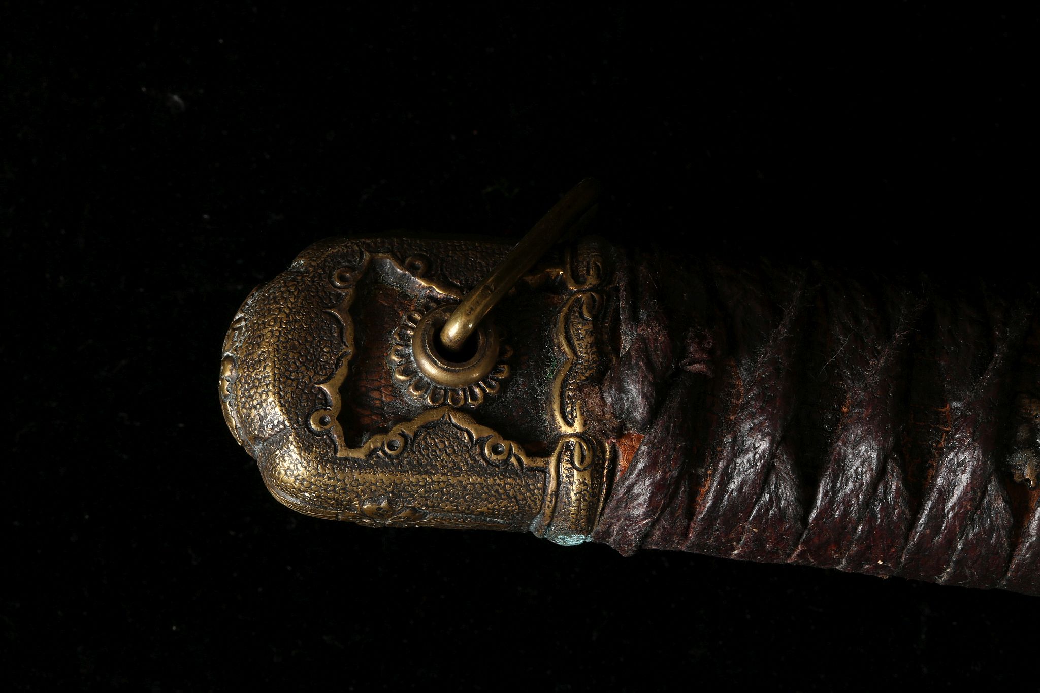 Japanese sword (shin-gunto) c.1930, brass floral d - Image 3 of 6