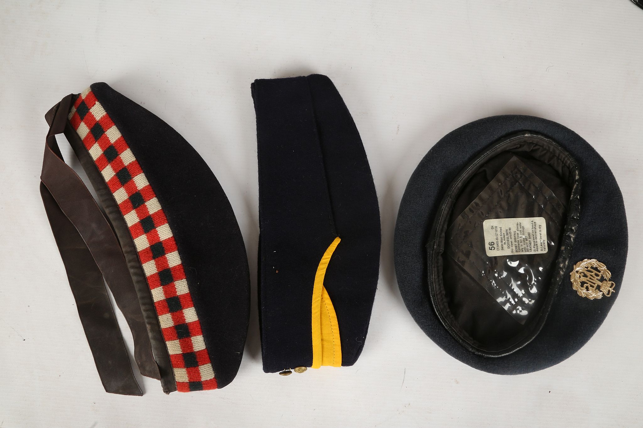 American forces peak cap, WWII, Glengarry and an I - Image 4 of 6