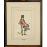 Coldstream Guards Drummer 1854, watercolour, Harco