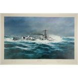 Two Robert Taylor naval prints, studies of HMS Kel