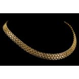 An 18ct yellow gold 'Bismark-link' necklace. Width