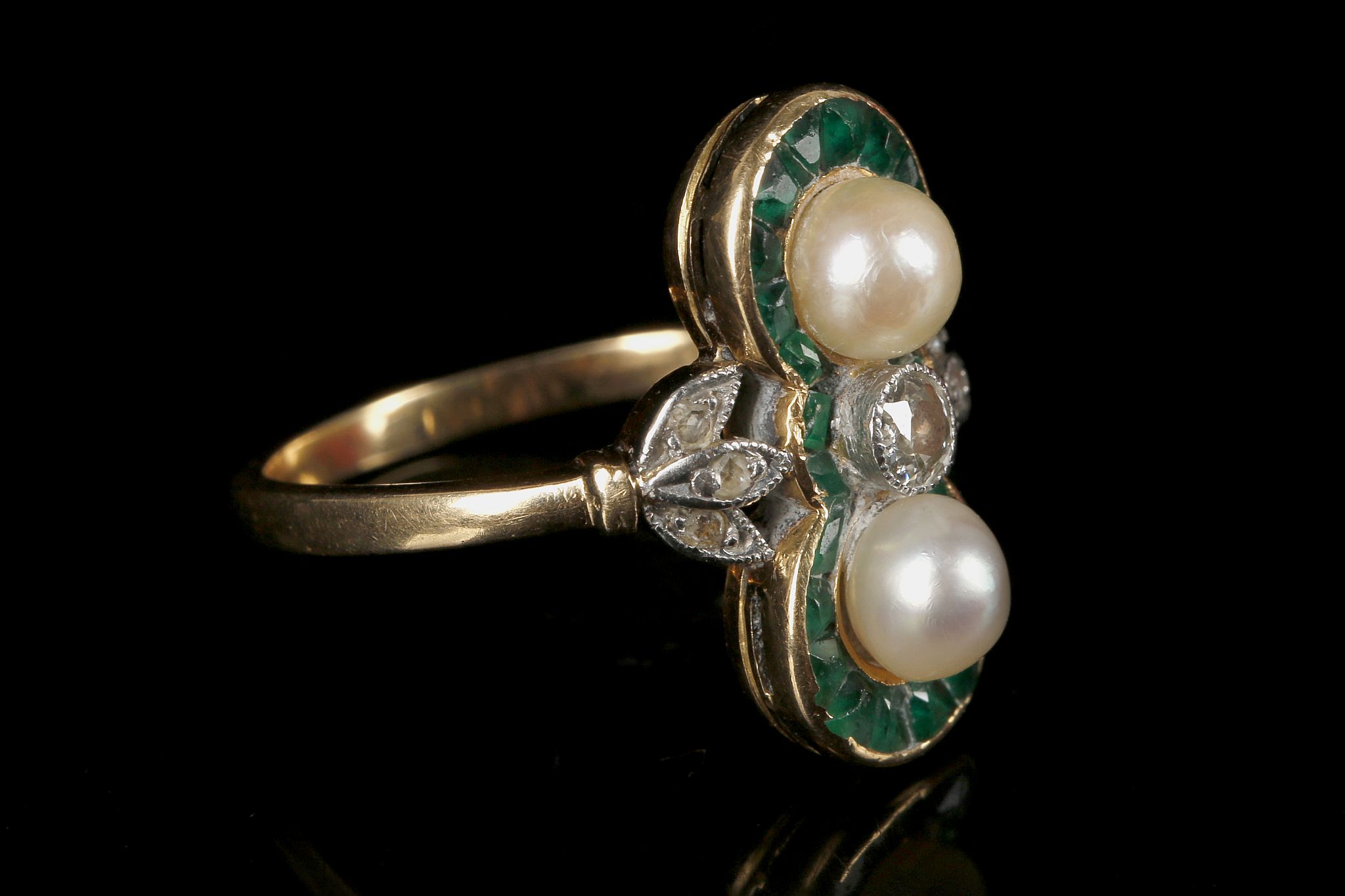 An early 20th century 18ct gold, pearl, diamond an