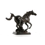 An early 20th century, cast bronze model of  horse