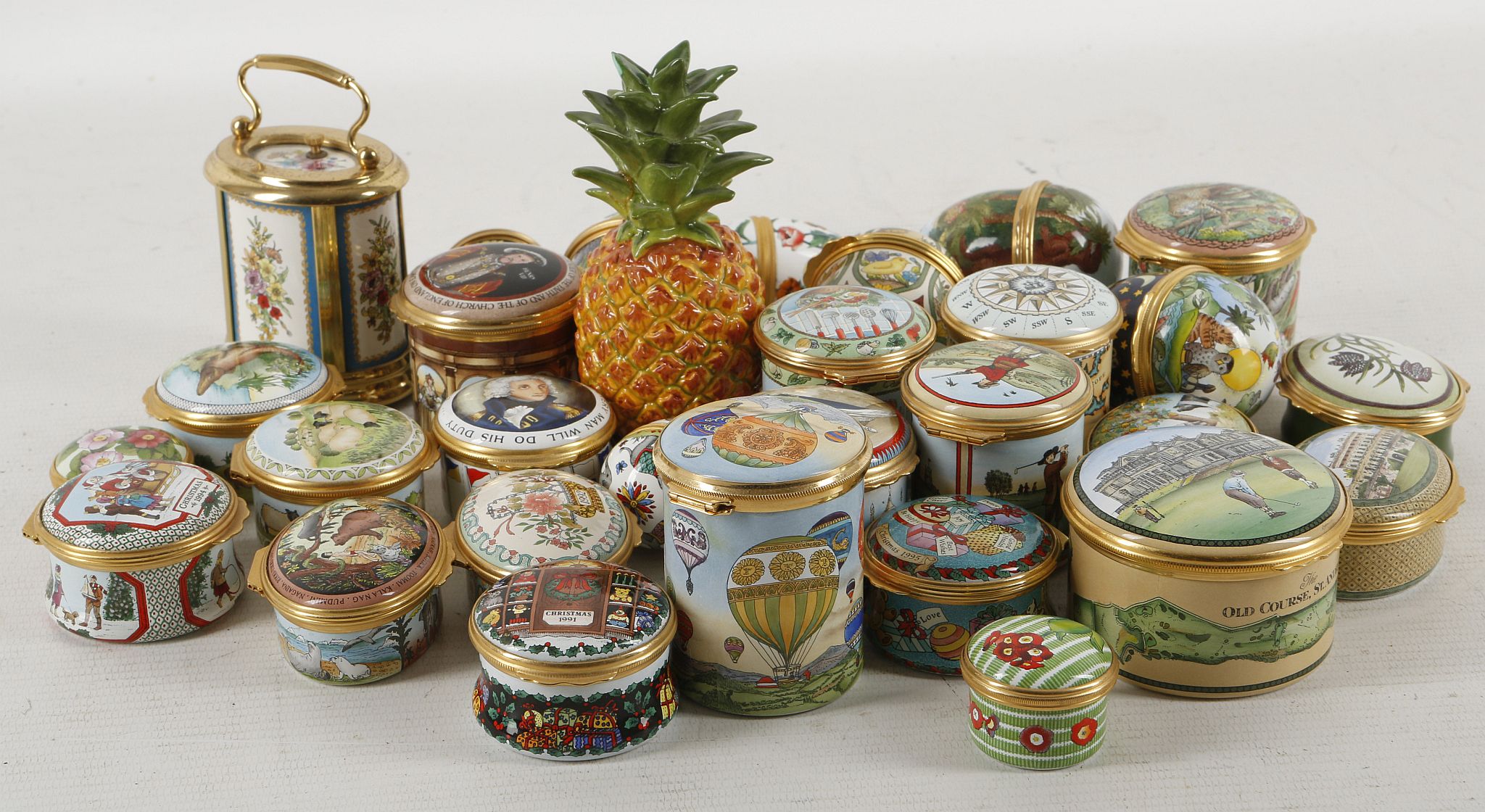 A large private collection of Halcyon Days enamel