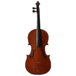 French violin early 20th century labelled Charles Buthod Luthier One piece back,14"1/8,35.9cm