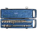A Yamah flute, model, YFL-21S, Japan. Silver plated.