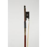 A German nickel mounted , Brazilian wood, octagonal bow. Stamped, R.Paesold. Weight: 58.5g.