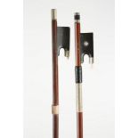 Two German violin bow, Brazil Wood, Octagonal. One stamped Conrad Gotz. (Weight: 54g) The other