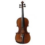 Early 20th century French violin Two piece back ,14"3/16,36cm