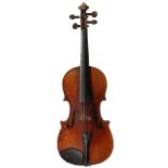 3/4 German violin early 20th century ,labelled Keith Prowse & Co. 13 5/16",33.8cm