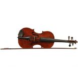 Circa 1920-30 continental violin. One piece back,14"3/16,36cm.