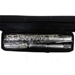 A brand new, Elkhard flute. Made by Vincent Bach International.  Stamped 100FL.