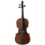 German violin late 19th century two piece back,14 7/8",35.2cm