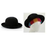 VIVIENNE WESTWOOD/MALCOLM MCLAREN WORLDS' END HAT, 1980s, black felt with stitched knitted head band