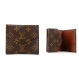 LOUIS VUITTON WALLET, date code for 1988, of small envelope form, monogram canvas, 11cm wide, 10cm