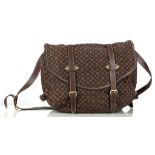 LOUIS VUITTON SAUMER 43 MESSENGER BAG, date code for 2006, monogram fabric with brown leather