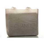 CHANEL JELLY BAG, date code for 1997-99, grey jelly rubber embossed 'Chanel' to the front,