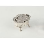 Antique Edwardian Sterling Silver potpourri box /