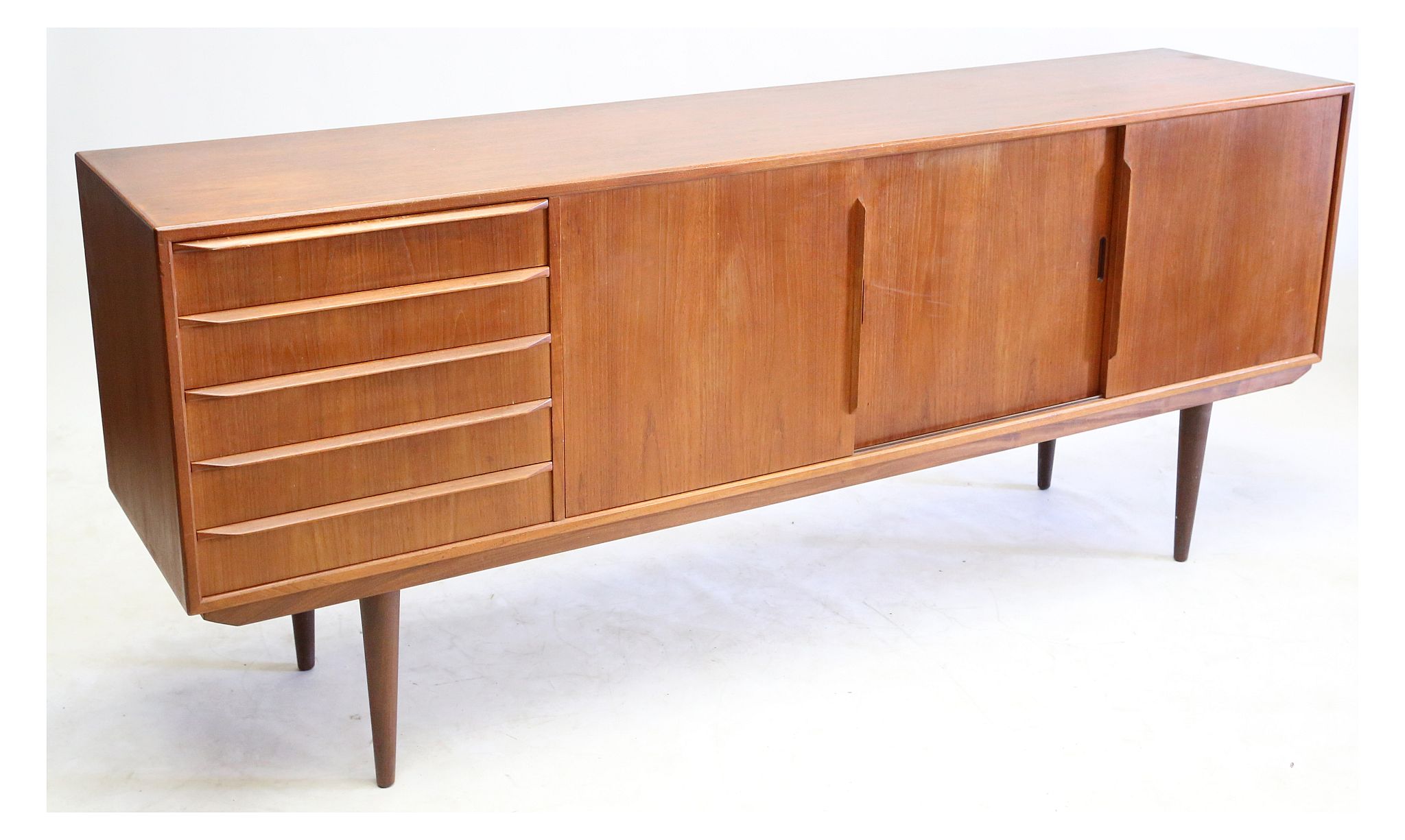 A DANISH 1960s TEAK SIDEBOARD, attributed to Svend