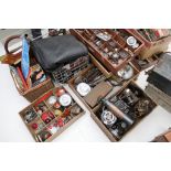 A large collection of vintage and classic car part