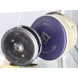 A vintage 'Hardy Bros - The Uniqua' 3⅛" fly fishing reel. Cased.