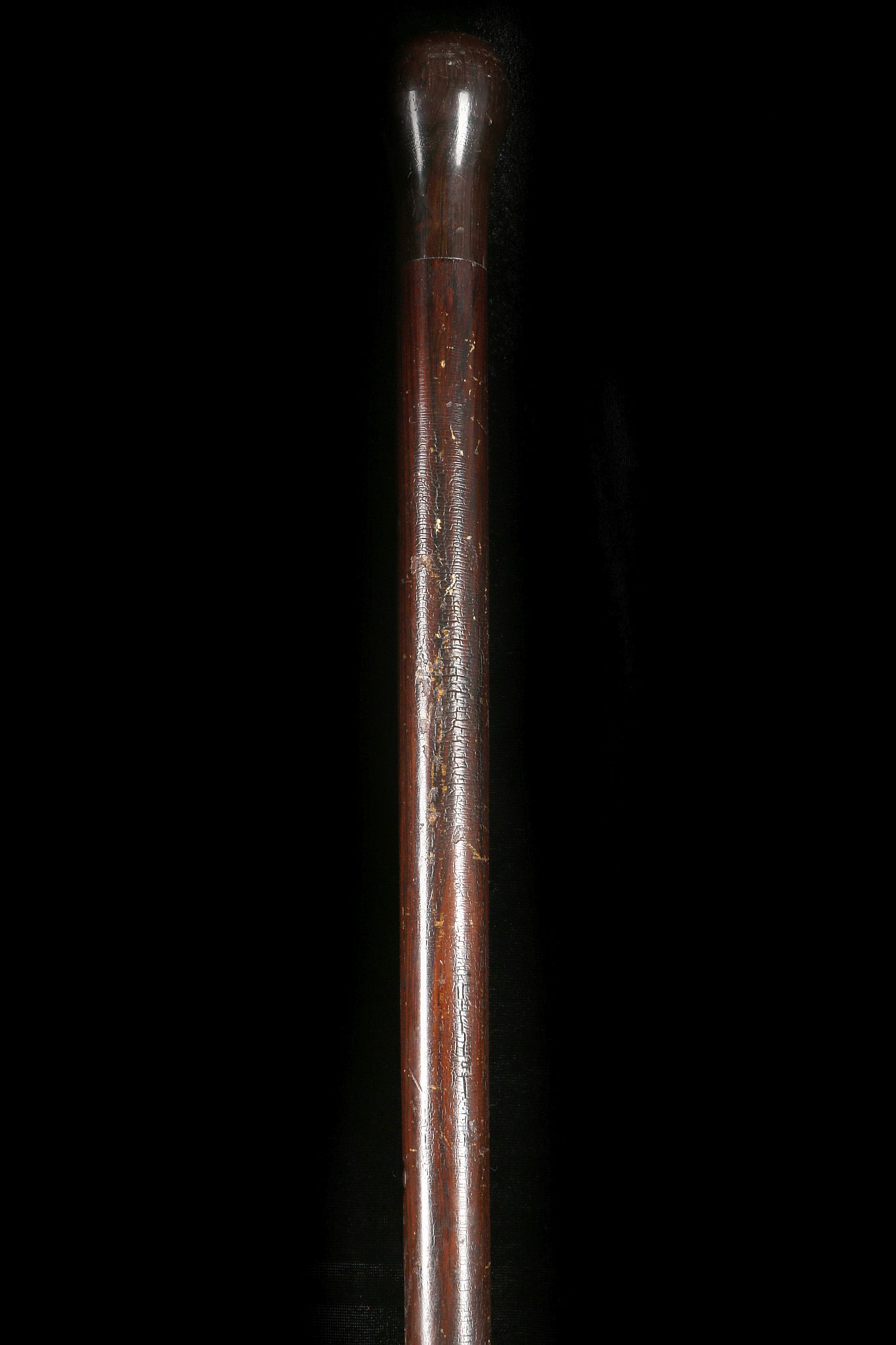 A FINE FOLK CARVED HARDWOOD WALKING CANE. With mushroom knop and the name 'T.W. Barrally' carved - Image 4 of 20