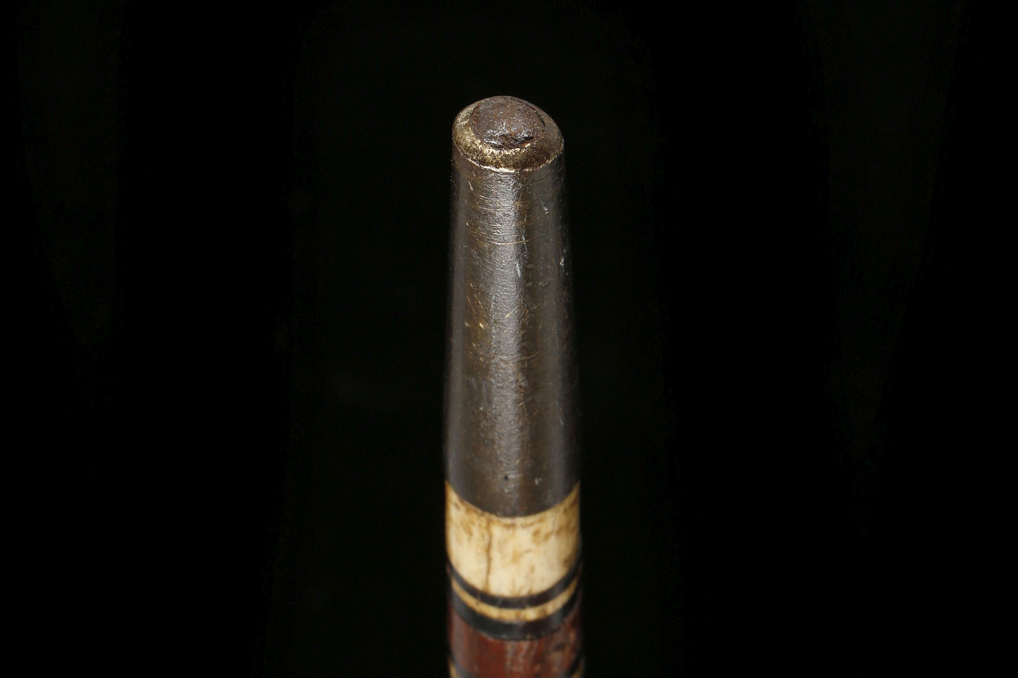 A FINE FOLK CARVED HARDWOOD WALKING CANE. With mushroom knop and the name 'T.W. Barrally' carved - Image 13 of 20