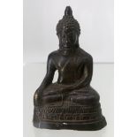 A Thai seated bronze Buddha, 13cm high.