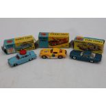 A 1960's Corgi Toys; die cast cars, 236 Motor School Austin A60, light blue, 337 Chevrolet