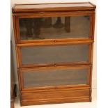 Globe Wernicke mahogany bookcases, triple section, 117 x 86cm.