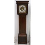 A Georgian oak cased provincial longcase clock, 8 day movement, signed Sam Busby, Dublin.