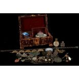 An interesting collection of antique and later silver and other jewellery, to include a charm