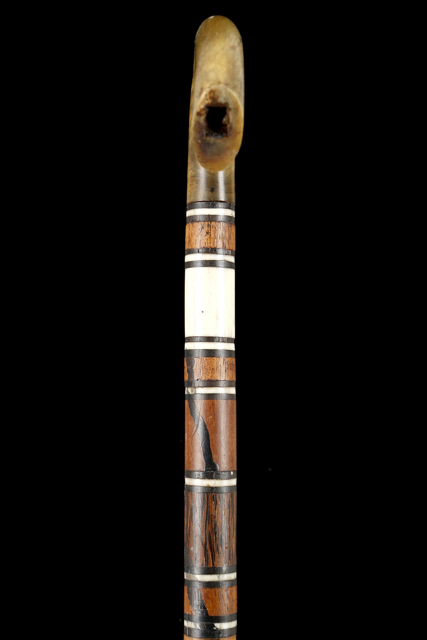 A FINE FOLK CARVED HARDWOOD WALKING CANE. With mushroom knop and the name 'T.W. Barrally' carved - Image 11 of 20