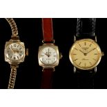 A ladies 9ct gold 'Longines' dress watch, together with a ladies 9ct gold Avia watch with a 9ct gold