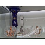 A collection of glass and solid Sterling silver items, to include a Victorian hallmarked silver