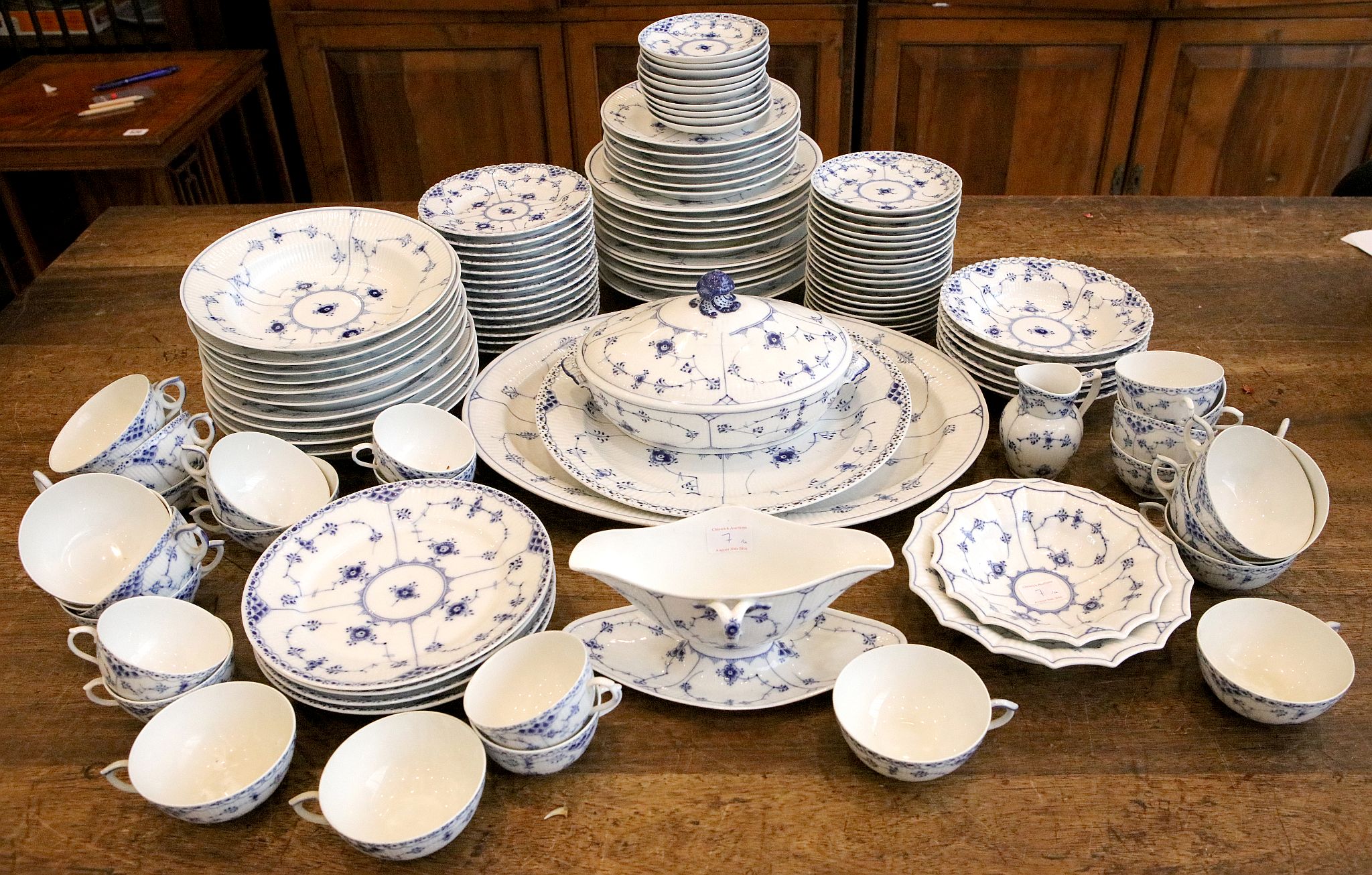 An extensive Royal Copenhagen 'Blue Fluted' dinner, tea and coffee service, to include plain and