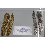 'The Triumph of Liberty', French Revolution chess set, silver and gold plated pieces.