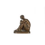 AN EARLY / MID 19TH CENTURY BRONZE FIGURE OF THE N