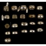 A COLLECTION OF SILVER ETHNOGRAPHIC RINGS With examples from Ethiopia, India and Afghanistan, ring